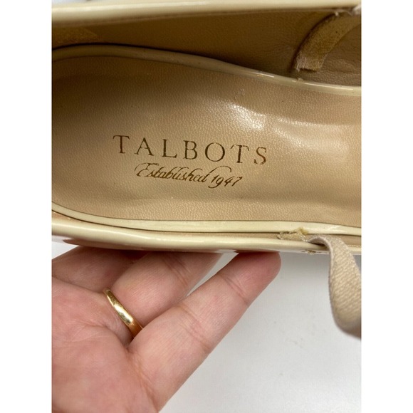 Talbots Pumps Women Sz 9B‎ Mary Jane Cream Pumps Genuine Leather Classy Brazil - Picture 6 of 13